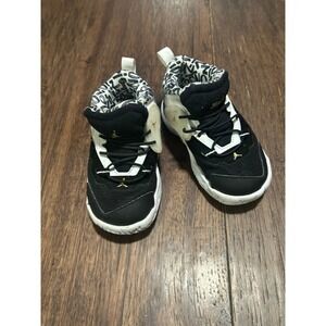 Nike Jordan Little Kids Spartanburg  Shoes Black White Gold Size 6C